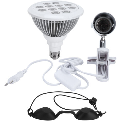 Lampe de luminothérapie bleue 24W pour soins de peau, traitement de l'acné et jaunisse bébé, 110‑240V prise EU