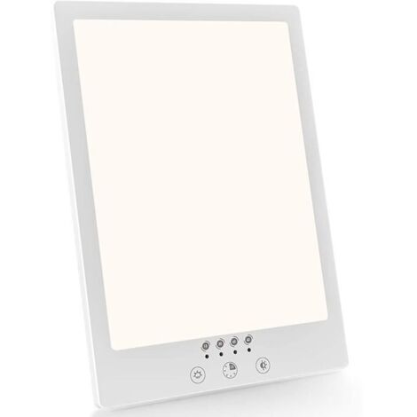 Lampe de luminothérapie - Lumière du jour - Sans UV - 12000 lux LED à intensité variable 3000-6500 K - Commande tactile - Minuterie