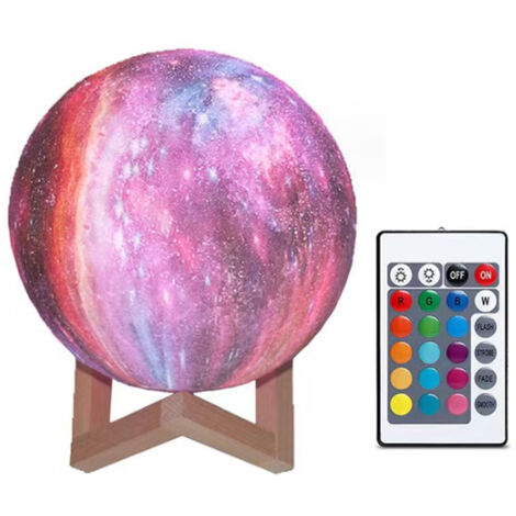 Lampe de lune-8CM-Lampe à lave à écran tactile 16 couleurs - Télécommande