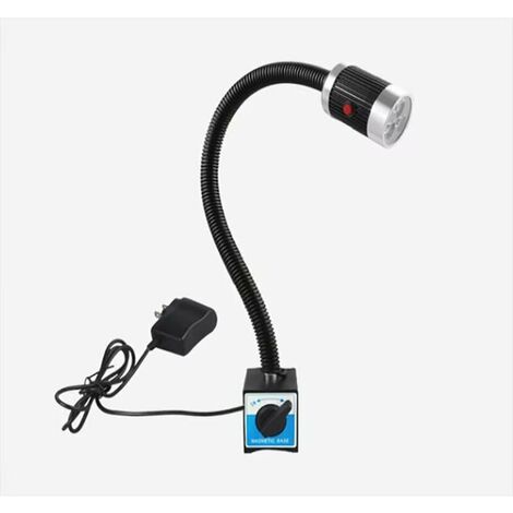 Lampe de machine avec pied magnétique,lampe LED magnétique 9 W flexible, étanche, bras lumineux avec base magnétique pour établi, tour, fraiseuse CNC, fraiseuse en métal.