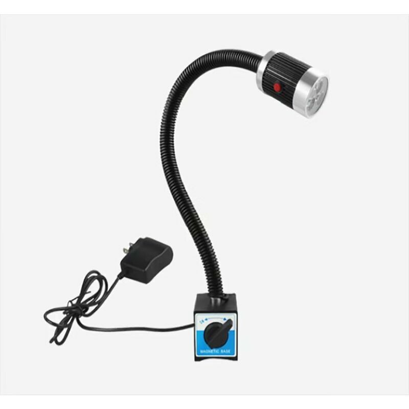 Lampe de machine avec pied magnétique,lampe led magnétique 9 w flexible, étanche, bras lumineux avec base magnétique pour établi, tour, fraiseuse