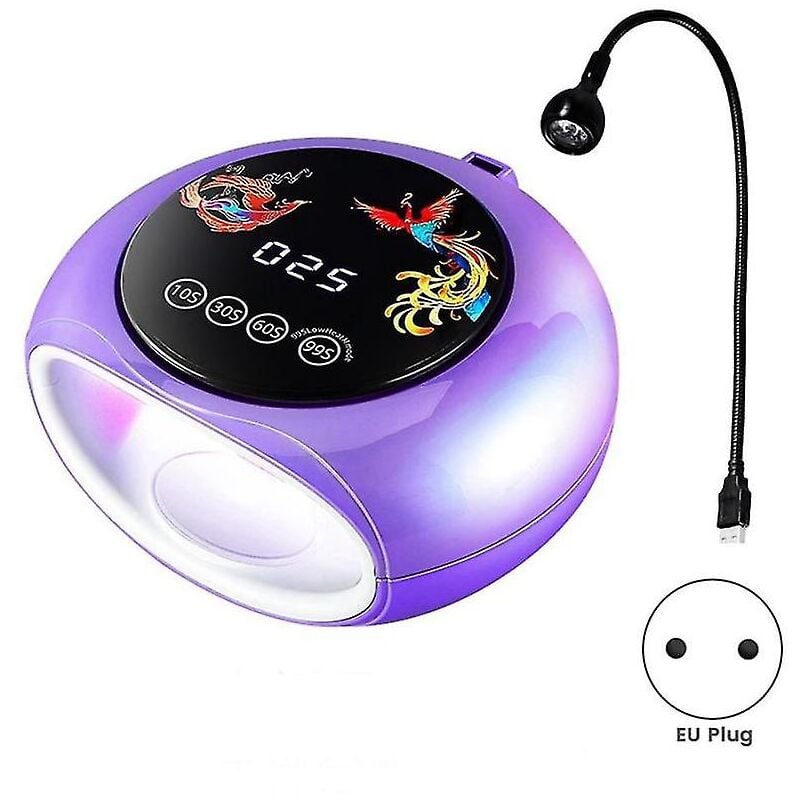 Lampe de manucure à lumière rouge de longueur d'onde de 660 nm Machine de photothérapie de durcissement uv 360 Lampe de manucure à led Violet