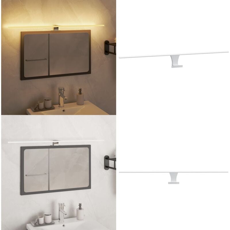 Vidaxl - Lampe de miroir à led 7,5 w Blanc chaud 80 cm 3000 k - Lampe De Salle De Bain - Éclairage De Maquillage - Lampe Miroir Led - Luminaire