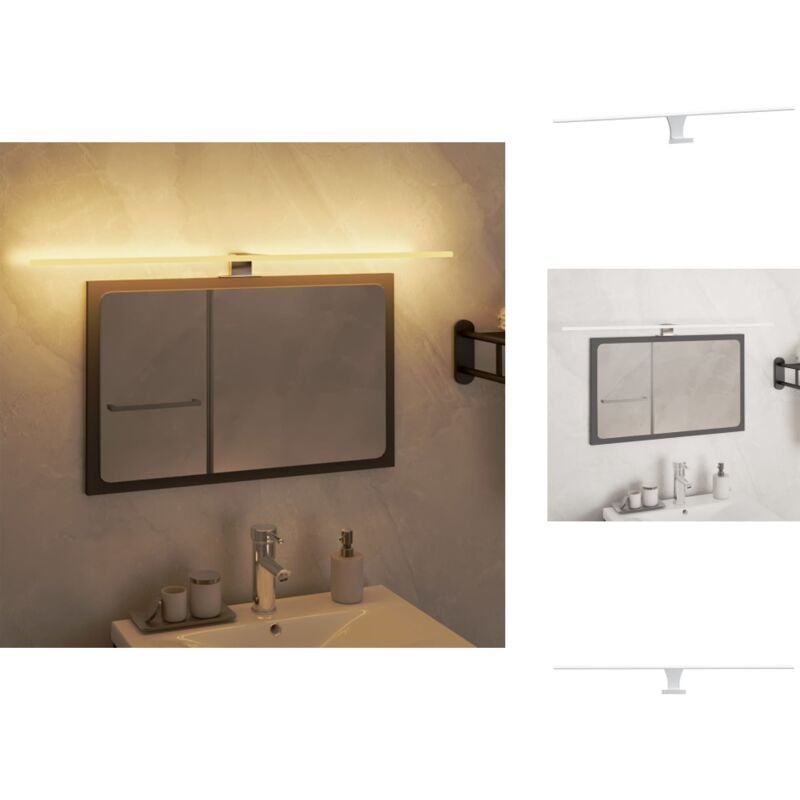 Vidaxl - Lampe de miroir à led 7,5 w Blanc chaud 80 cm 3000 k - Lampe De Salle De Bain - Éclairage De Maquillage - Lampe Miroir Led - Luminaire