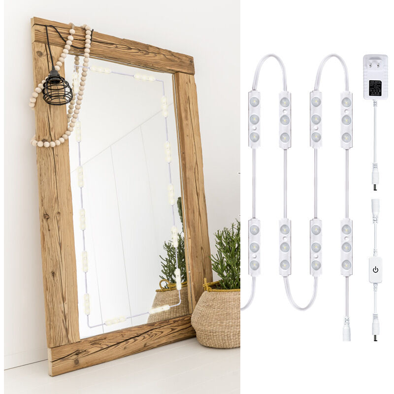 Lampe de miroir de courtoisie �� led, led blanche super brillante, barre lumineuse �� commande tactile �� intensit�� variable, commode pour lumi��re