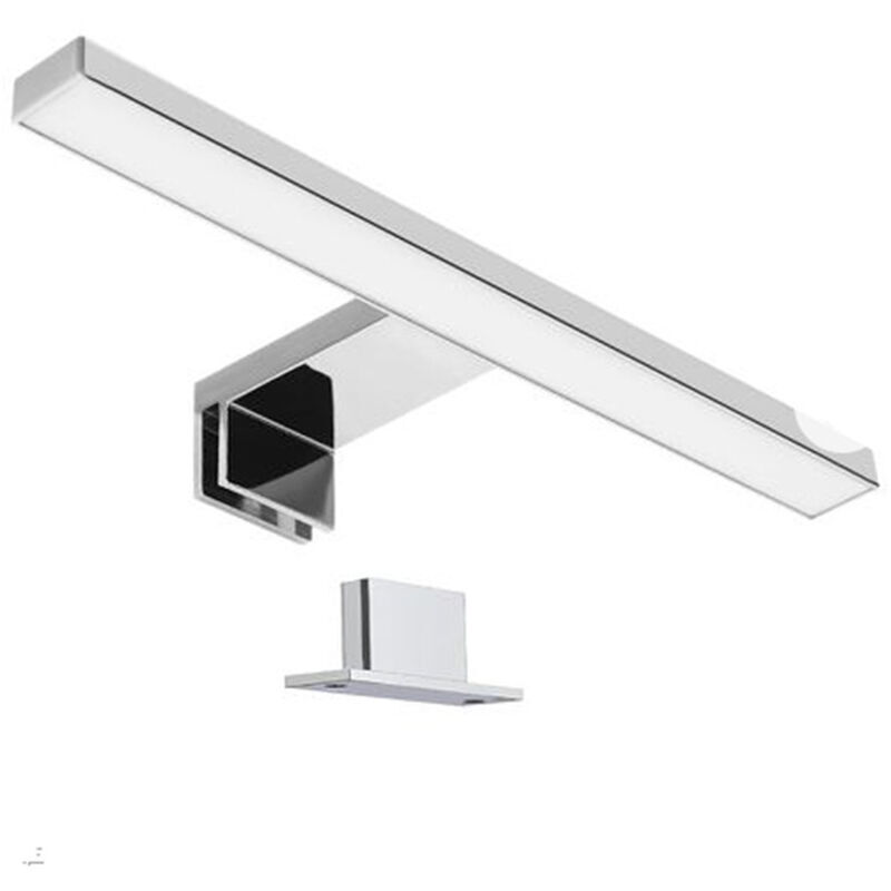 Lampe de Miroir de Salle de Bains 30cm LED 5W, Blanc Chaud 3000K, Pince sur Miroir/Armoire/Mur 300mm Avec boîte de jonction IP44,DEBUNS