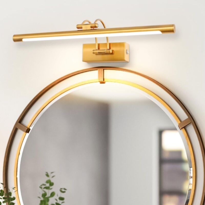 Lampe de miroir LED pour salle de bain - 60 cm - 15 W - 3 températures de couleur - Intensité variable - Interrupteur tactile - Lampe de miroir pour