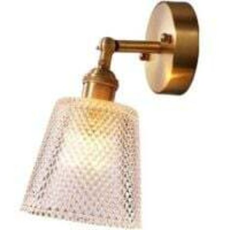Lampe de mur moderne boule de verre de cuivre Applique murale en laiton for restaurant salon salle de bain miroir phares chevet for lecture de chevet salon décoration E27 Edison