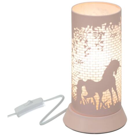 Lampe de Nuit Adorable pour Enfants en Forme d'Unicorn Rose, 20,5 cm, avec Douille E14 de 25 W, Atmosphera for Kids