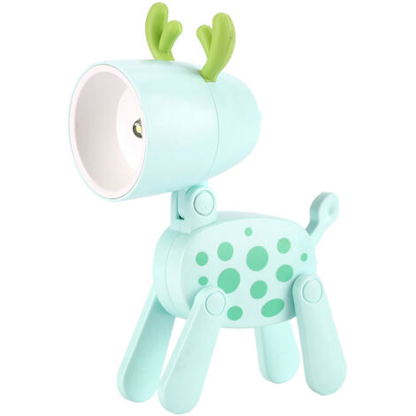 Lampe de nuit animale DIY - Mini lampe d'ambiance cartoon avec tête et pieds ajustables - ABS, 5.1 x 9.8cm, 40g, multiple couleurs, 1 unité