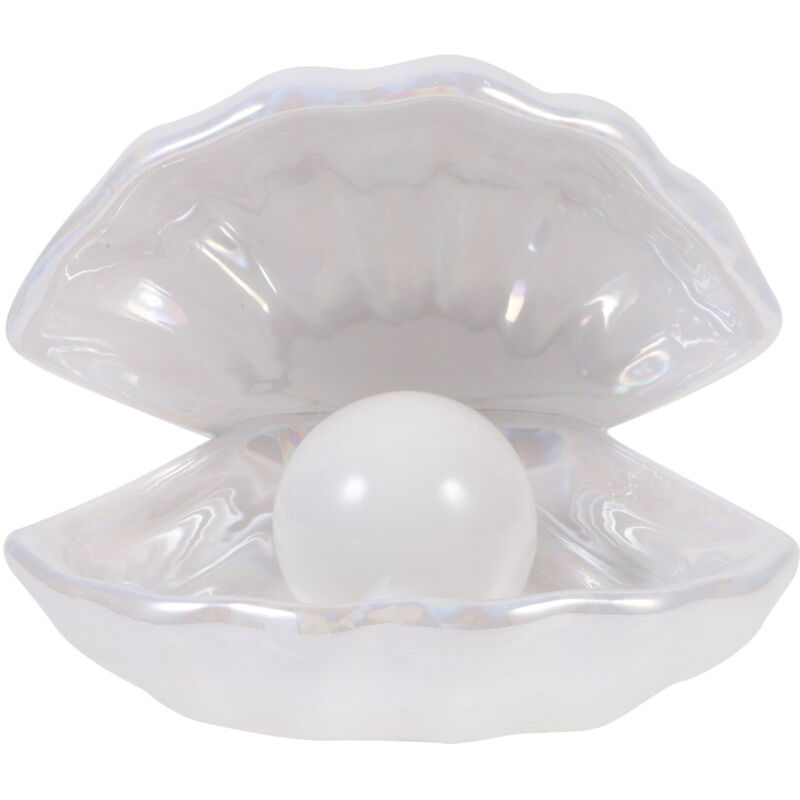 Feiyue - Lampe de nuit en céramique en forme de coquillage et de perle, luminaire décoratif de bureau, de chevet, pour la maison, pour la chambre à