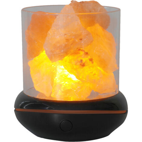 Lampe de nuit en pierre de sel cristalline, 7 couleurs, LED, diffuseur d'huiles essentielles portable USB, pour voiture, maison, bureau, chambre, décoration de bureau,veilleuse
