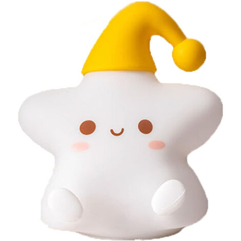 Lampe de nuit LED étoile pour enfants, veilleuse bébé chambre en silicone, idée cadeau anniversaire ou pour dormir