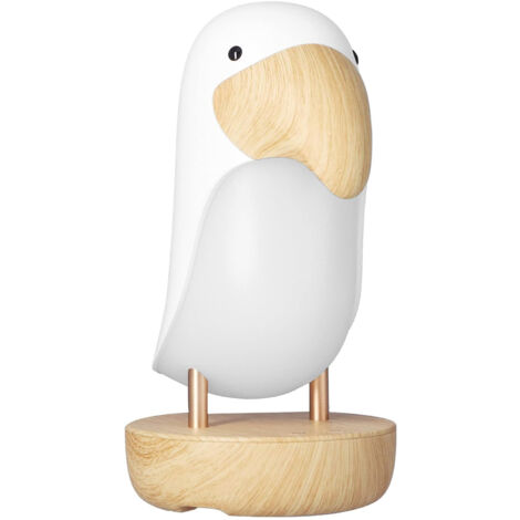 Lampe de nuit oiseau innovante, veilleuse à LED USB, décoration chambre enfant, blanc style basique, ABS.