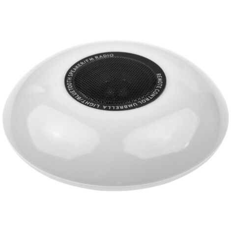 Lampe de parasol 3 en 1 avec haut-parleur Bluetooth, radio FM, LED rechargeable sans fil, télécommande Lumière 3000K/6500K, 15 niveaux, 87,5108 MHz,veilleuse