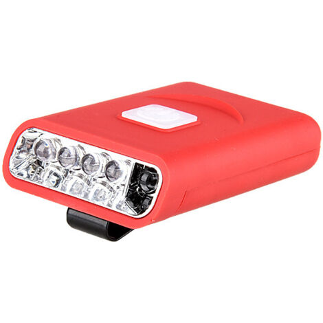 Lampe de pêche nocturne à 3 LED avec capteur infrarouge et pince de fixation, rechargeable par USB.