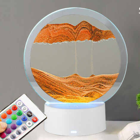 Lampe de peinture sur sable mobile USB jaune Lampe de chevet pour peinture sur sable mobile 3D Peinture sur sable veilleuse colorée avec télécommande