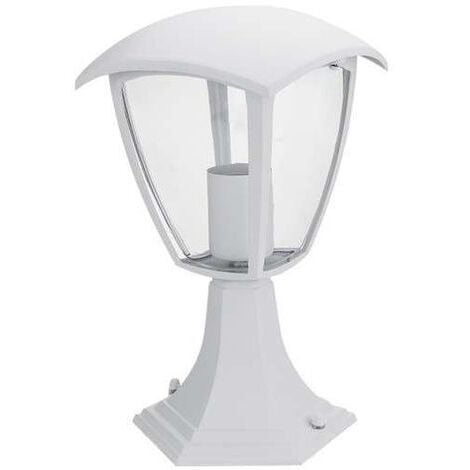 OPTONICA Lampe de pied aluminium blanc mat – E27 – Design moderne – IP44 – 290x180mm