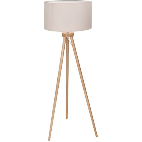 Lampe de pied en bois à trépied de style nordique, socle E27, décoration du salon et de la chambre (sans lampe)