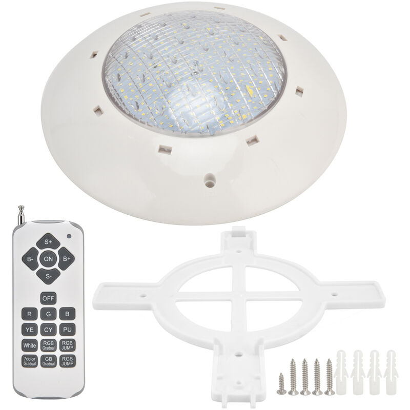 Lampe de piscine led étanche IP68 colorée rvb à montage mural avec télécommande AC12V (12W 1200LM)