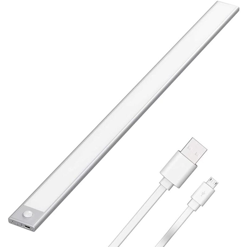 Lampe de Placard 113 led 60cm, Sans Fil, Rechargeable par usb, Aimanté, Détecteur de Mouvement, 3 Modes d'Éclairage, Portable, Lumière de Placard,