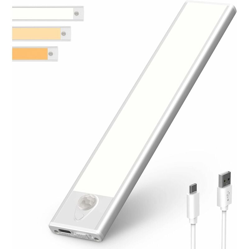 Jusch - Lampe de Placard - 31 LEDs Eclairage Led Rechargeable Interieur Placard, Sans Fil,Magnétique, Dimmable Lampe Led Detecteur Mouvement,Lumière