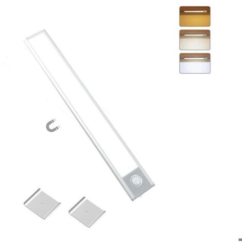 Lampe de Placard - 40 cm - Détecteur de Mouvement - Rechargeable - Trois Couleurs
