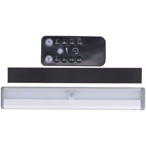 Lampe de placard LED blanc chaud, variateur sans gradins, 2 niveaux de luminosité, télécommande, minuterie, magnétique
