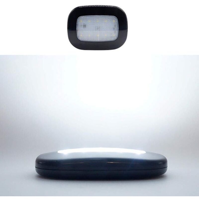 Lampe de plafond 10 LED pour intérieur de voiture, lampe de toit 12 V rechargeable par USB, lampes de lecture pour remorque/van/yacht/bateau/caravane