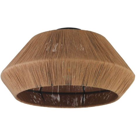 Lampe de plafond Alderney Textile Thread Nature E27 1x40W H: 24 cm Ø48 cm Dimmable