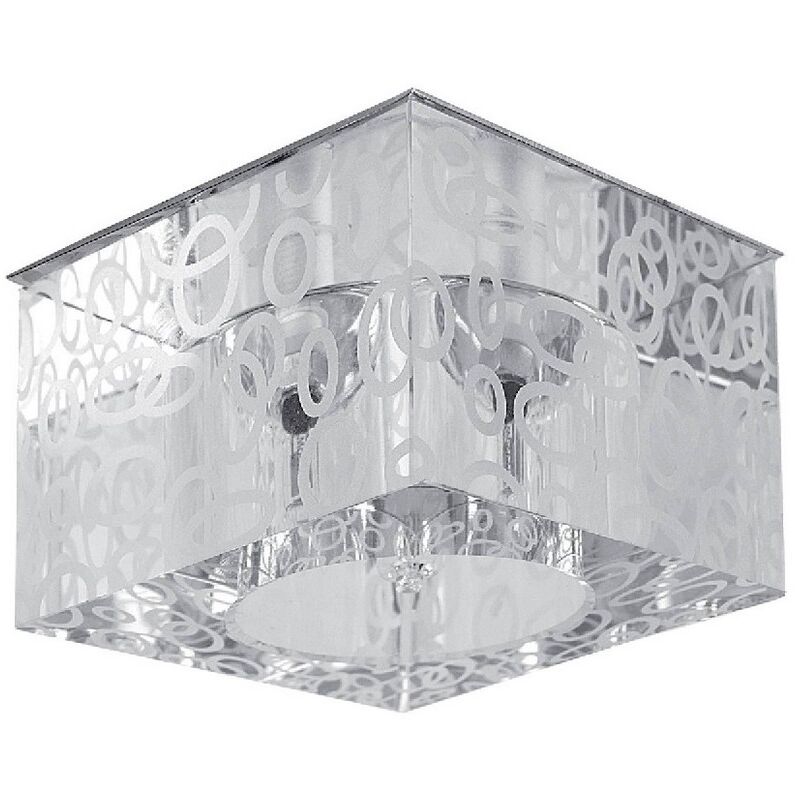 Epikasa - Spot d'Intérieur Cristaldream, Métal, Verre, Chrome, 2x7x7 cm