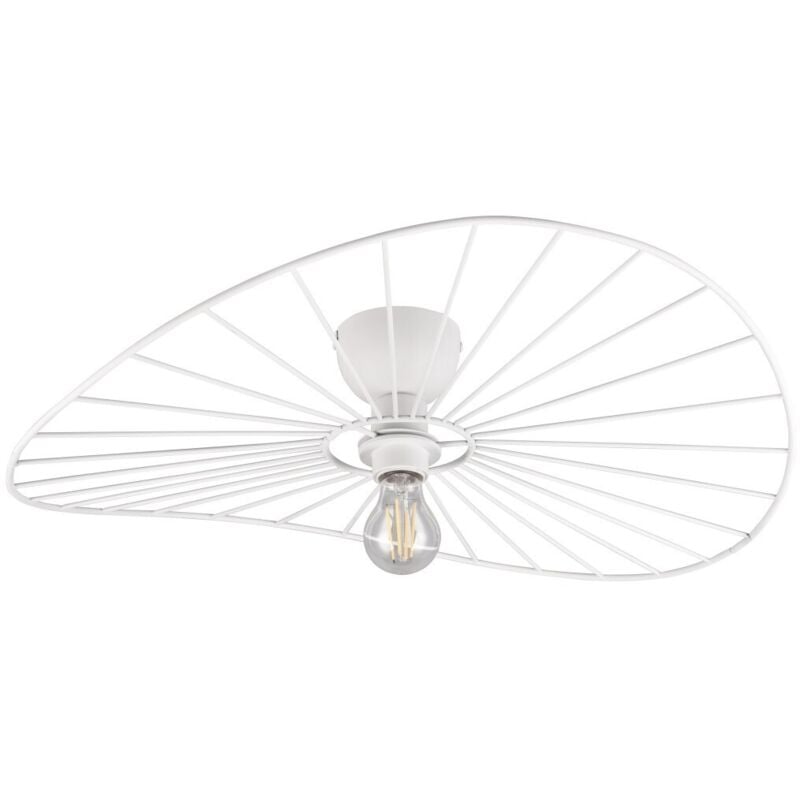 Plafonnier design, Lampe de plafond design en métal Chapeau Blanc en Metal Trio