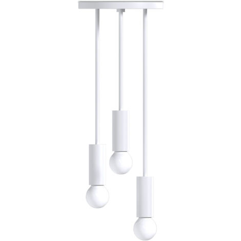 Lampe de plafond design - Lampe suspendue - 3 bras - Troy Blanc
