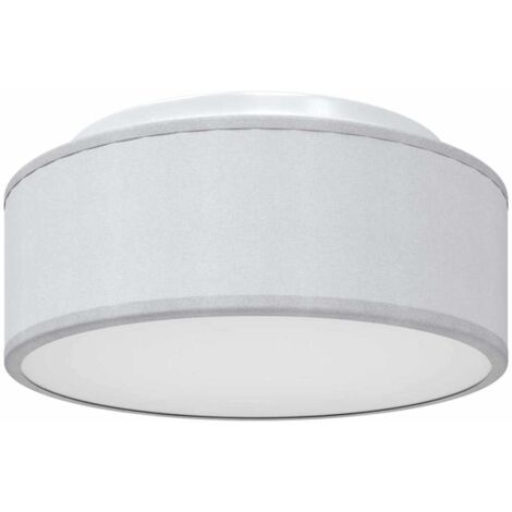 Lampe de plafond Gris 30 x 13,5 cm tissu CFW338644