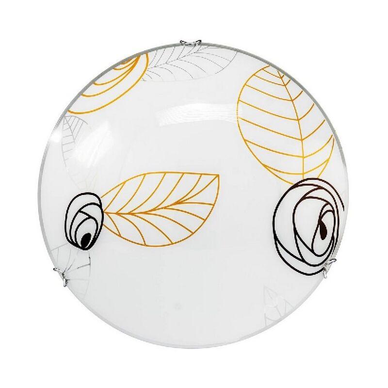 Epikasa - Plafonnier Indiana, Métal, Verre, Multicouleur, 30x30x9 cm