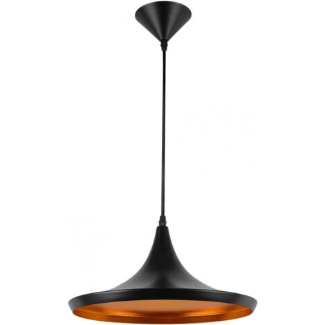 Lampe de Plafond - Lampe Suspendue Design Industriel - Extensive Noir
