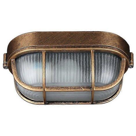Lampe de plafond LED rétro extérieure (1 pièce) résistante à l'humidité et aux explosions, étanche et antibuée, pour salle de bain, cuisine et toilettes.