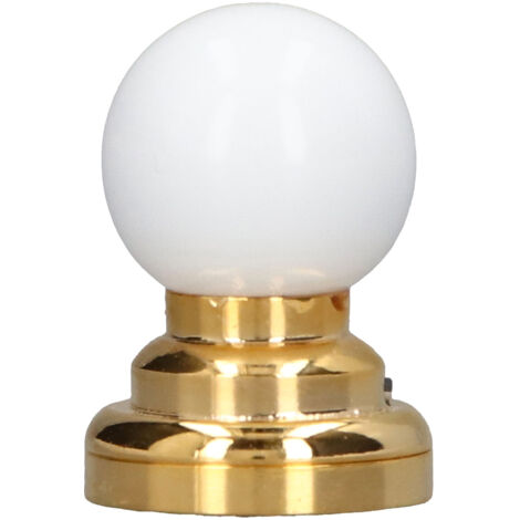 Lampe de Plafond Miniature 1/12 à Piles, Interrupteur, Base Métallique Rond pour Maison de Poupée Décoration