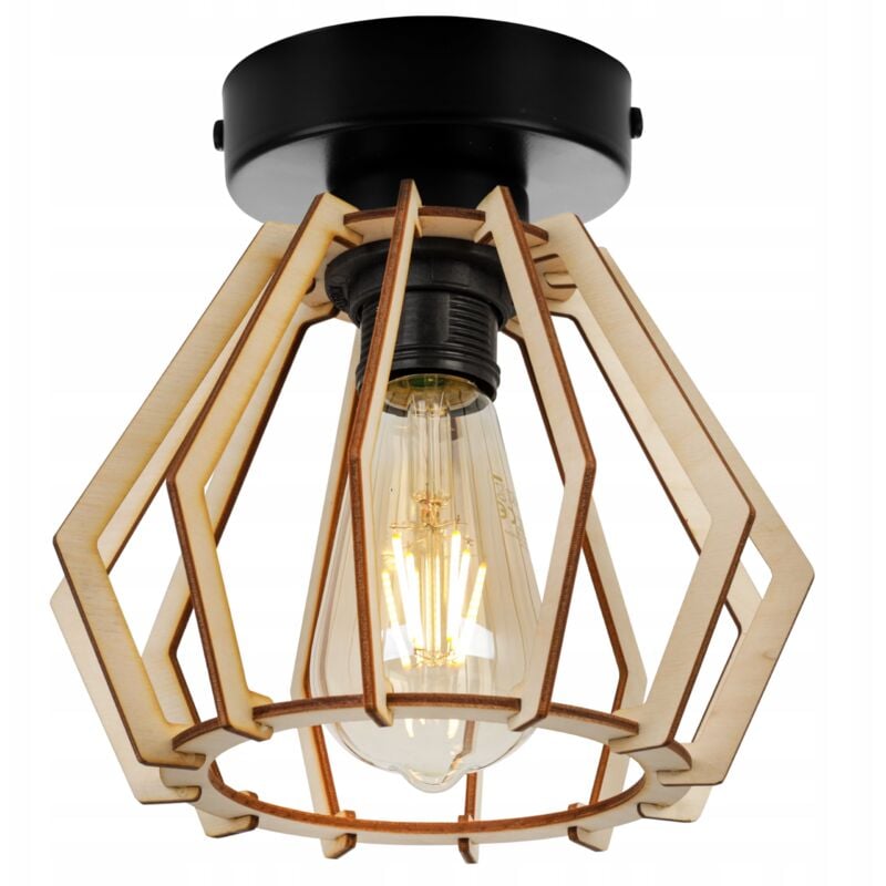 Lampe De Plafond Suspendu À Led En Bois Moderne