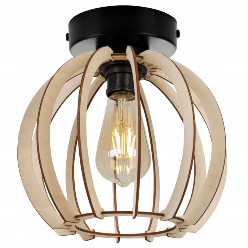 Lampe De Plafond Suspendu À Led En Bois Moderne