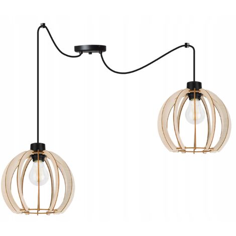 LAMPE DE PLAFOND SUSPENDU À LED EN BOIS MODERNE