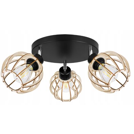 LAMPE DE PLAFOND SUSPENDU À LED EN BOIS MODERNE