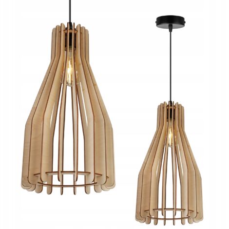 LAMPE DE PLAFOND SUSPENDU À LED EN BOIS MODERNE