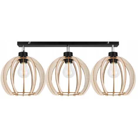 LAMPE DE PLAFOND SUSPENDU À LED EN BOIS MODERNE