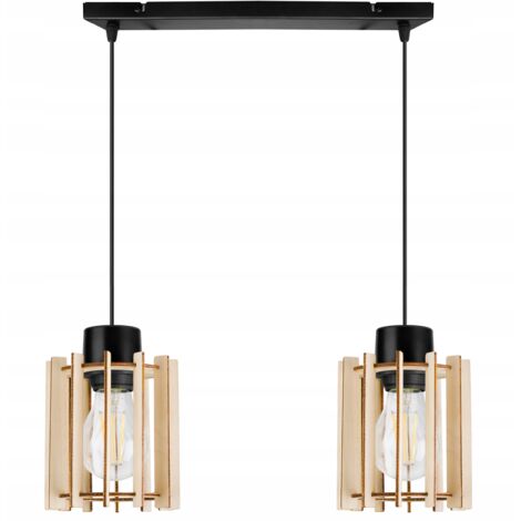 LAMPE DE PLAFOND SUSPENDU À LED EN BOIS MODERNE