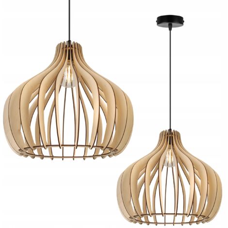 LAMPE DE PLAFOND SUSPENDU À LED EN BOIS MODERNE