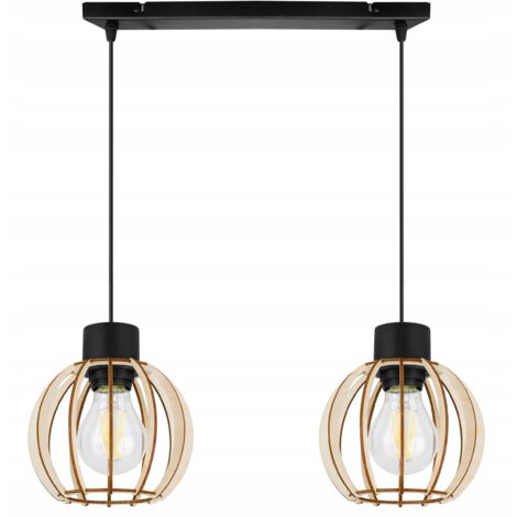 LAMPE DE PLAFOND SUSPENDU À LED EN BOIS MODERNE