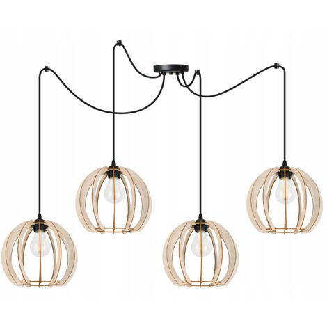 LAMPE DE PLAFOND SUSPENDU À LED EN BOIS MODERNE