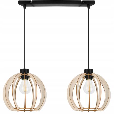 LAMPE DE PLAFOND SUSPENDU À LED EN BOIS MODERNE