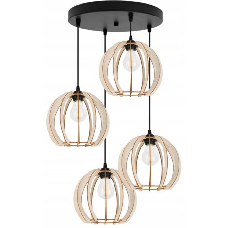 LAMPE DE PLAFOND SUSPENDU À LED EN BOIS MODERNE